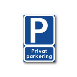 Skylt P - Privat parkering
