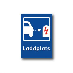 Skylt Laddplats